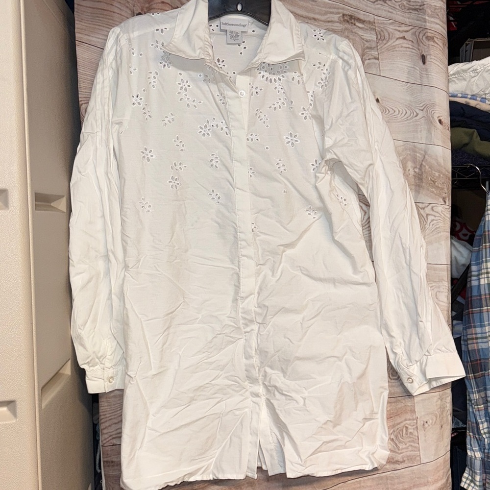 SOFT SURROUNDINGS white Medium shirt